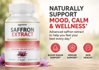 Saffron Extract Mood Support Calm Emotional Wellness - 60 Capsules