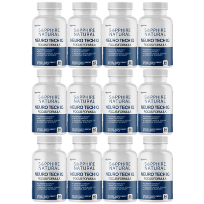 NeuroTech IQ Cognitive Formula Supplement - 12 Bottles 720 Capsules