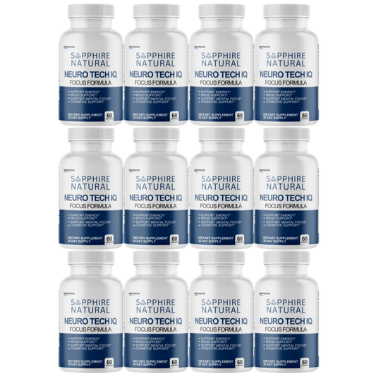 NeuroTech IQ Cognitive Formula Supplement - 12 Bottles 720 Capsules