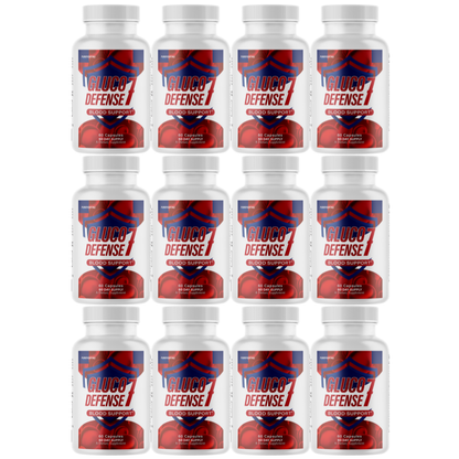 Gluco Defense 7 Natural Blend Glycogen Supplement - 12 Bottles 720 Capsules