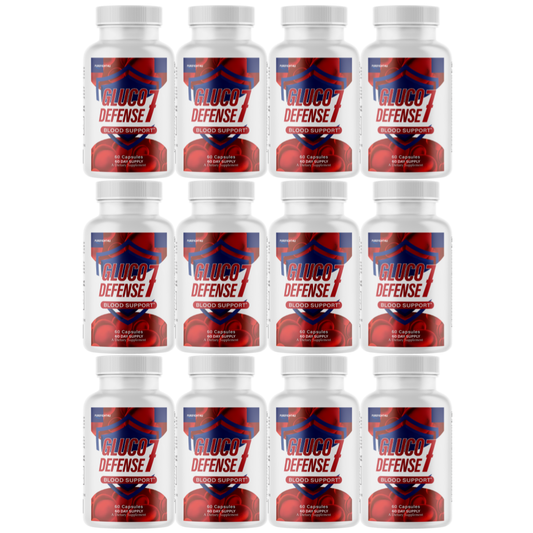 Gluco Defense 7 Natural Blend Glycogen Supplement - 12 Bottles 720 Capsules