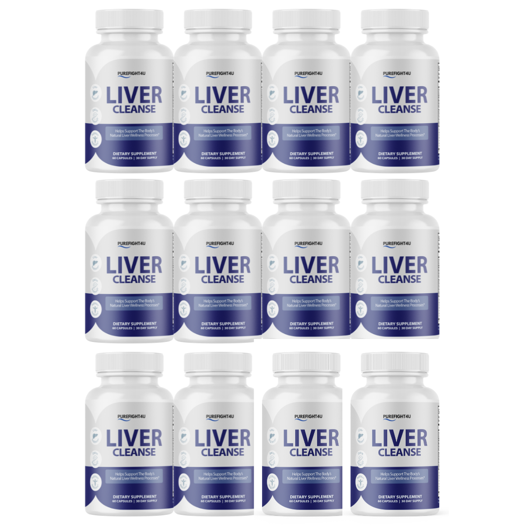 Liver Cleanse Advanced Liver Health Wellness Support Formula Supplement - 12 Bottles