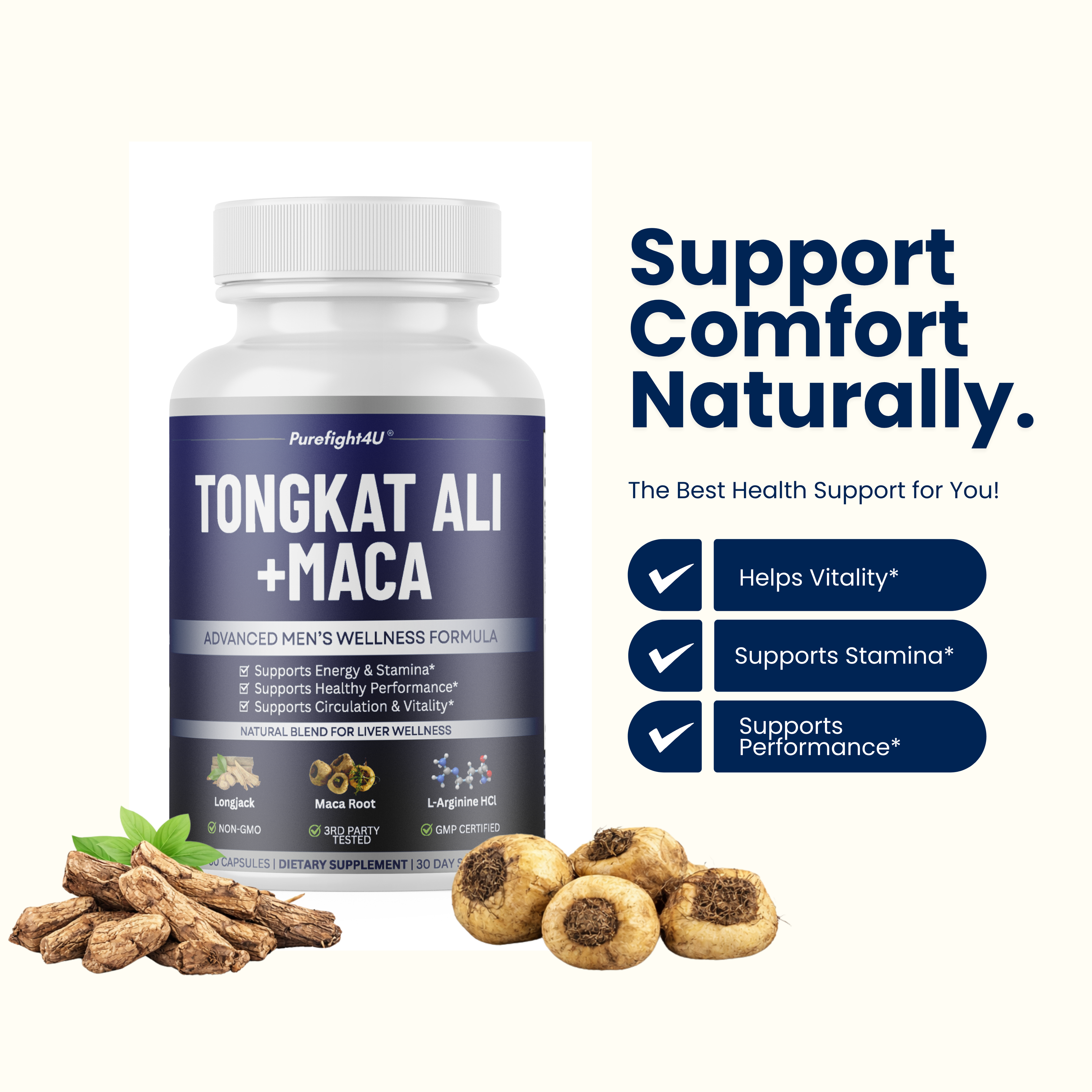 Tongkat Ali +Maca Advanced Male Performance Supplement to Boost Stamina - 60 Tablets