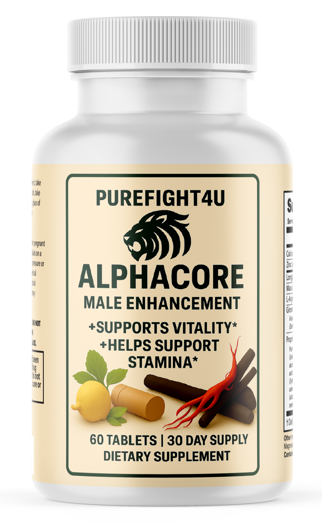 AlphaCore Natural Formula Supplement for Vitality & Energy, 60 Tablets