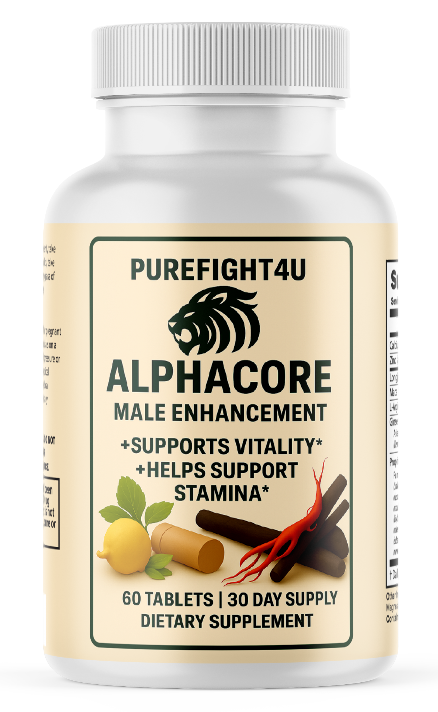 AlphaCore Natural Formula Supplement for Vitality & Energy, 60 Tablets