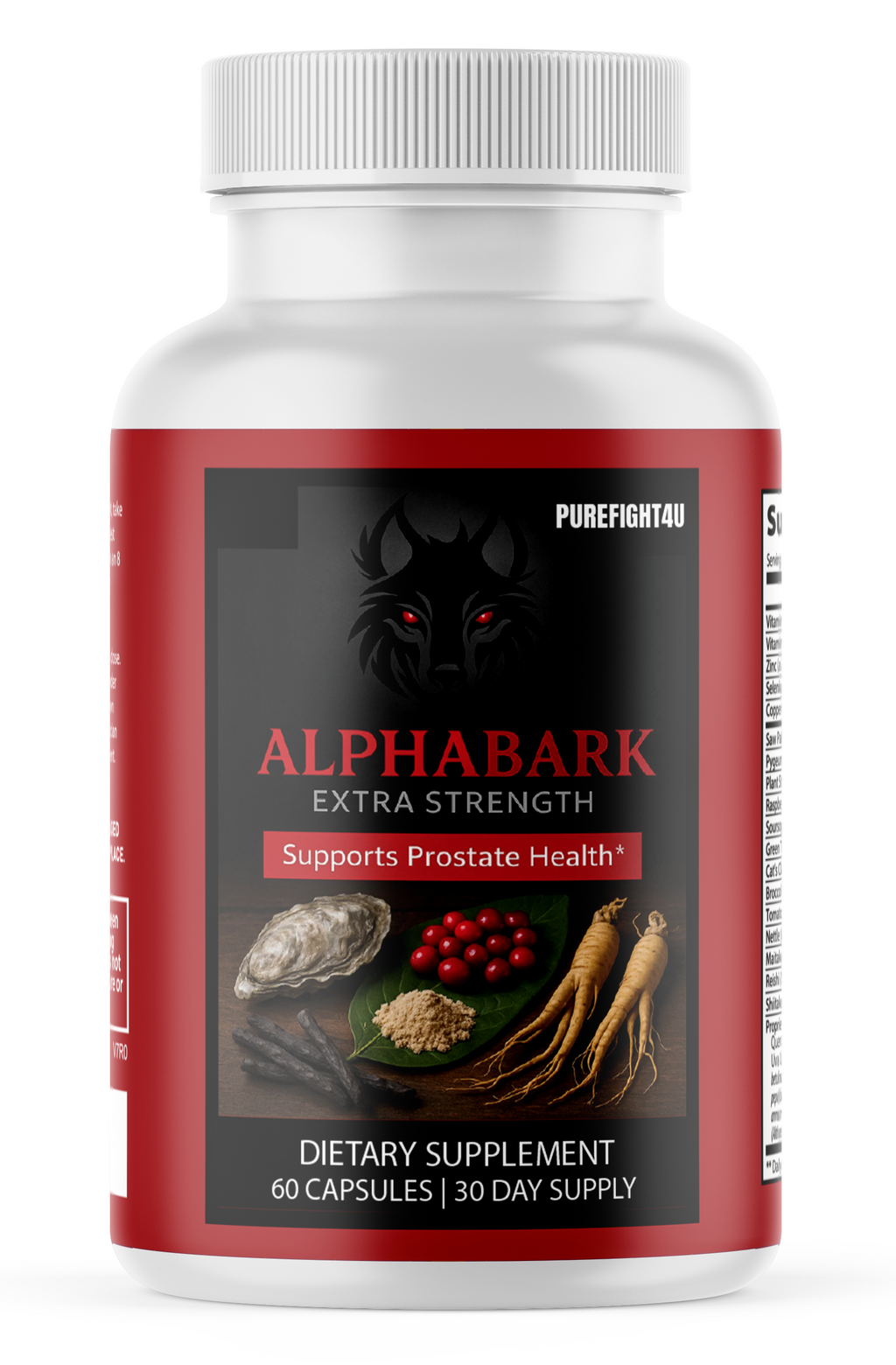 AlphaBark Natural Formula Supplement for Prostate & Vitality Support 60 Capsules