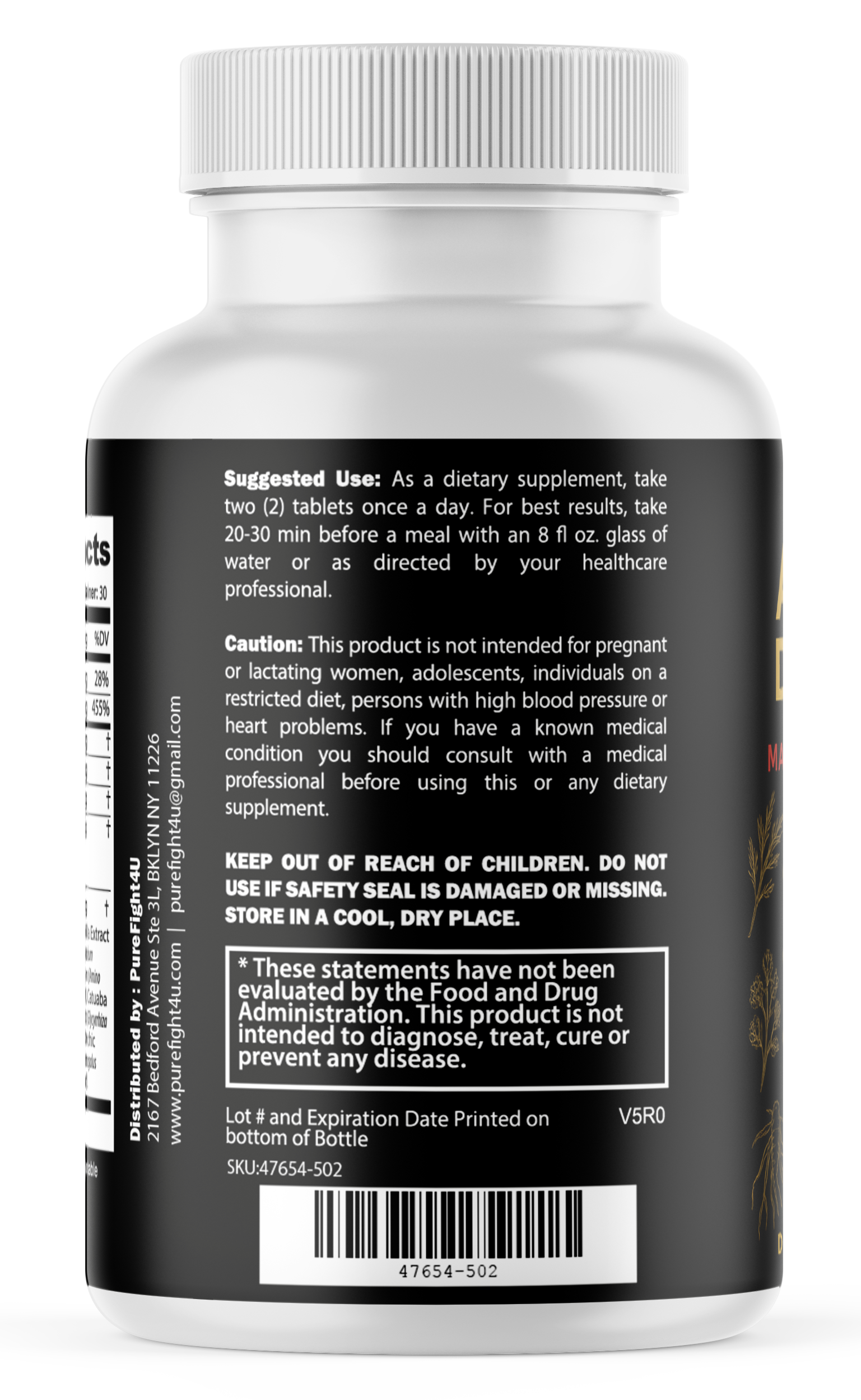 Alpha Drive RX Natural Formula Tablet for Strength & Endurance, 60 Tablets