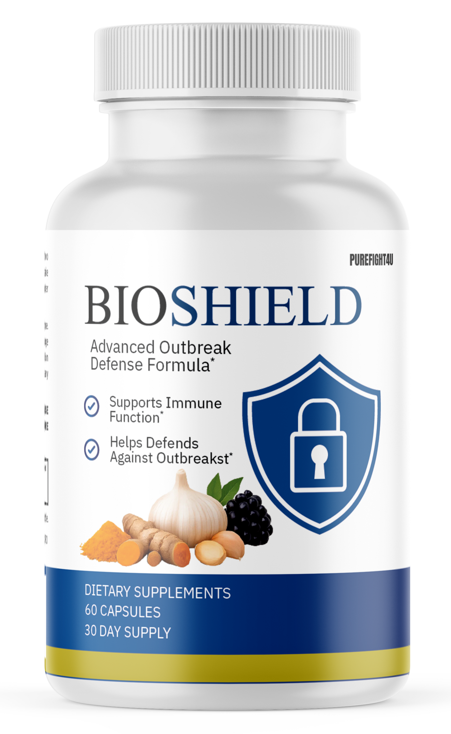BioShield Natural Formula Support for Immune Function Supplement, 60 Capsules