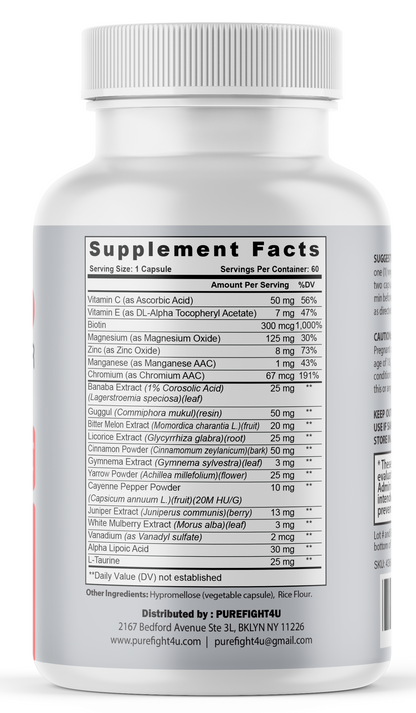 Blood Stabilizer for Healthy Blood Sugar Levels | 60 Capsules (1 Pack)