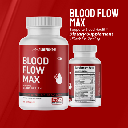 Blood Flow Max Supports Blood Health and Function Pills 60 Capsules (1 Pack)