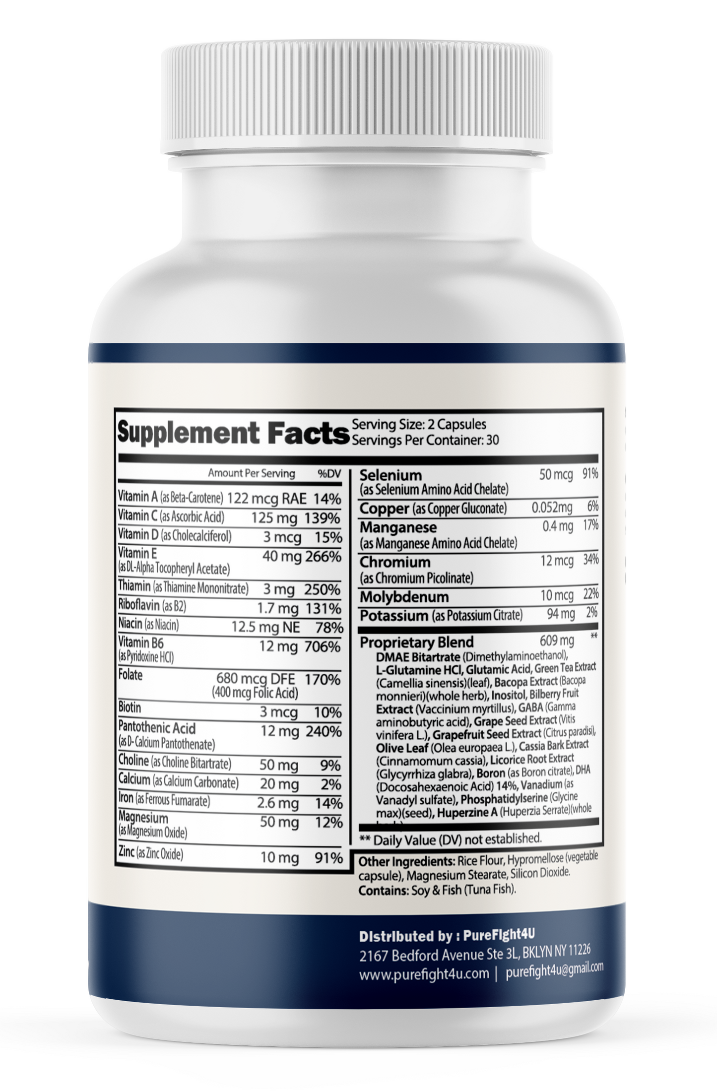 ClariZen Natural Nootropic Formula for Memory & Focus Support - 60 Capsules