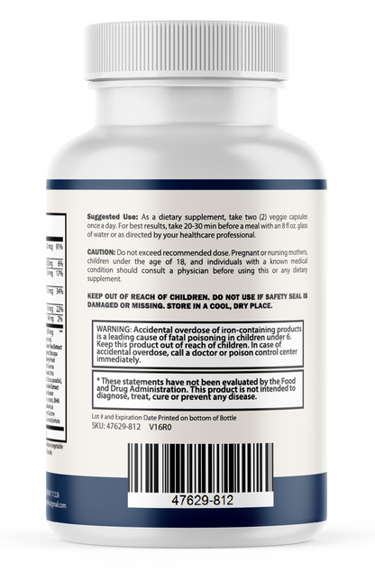 ClariZen Natural Nootropic Formula for Memory & Focus Support - 60 Capsules