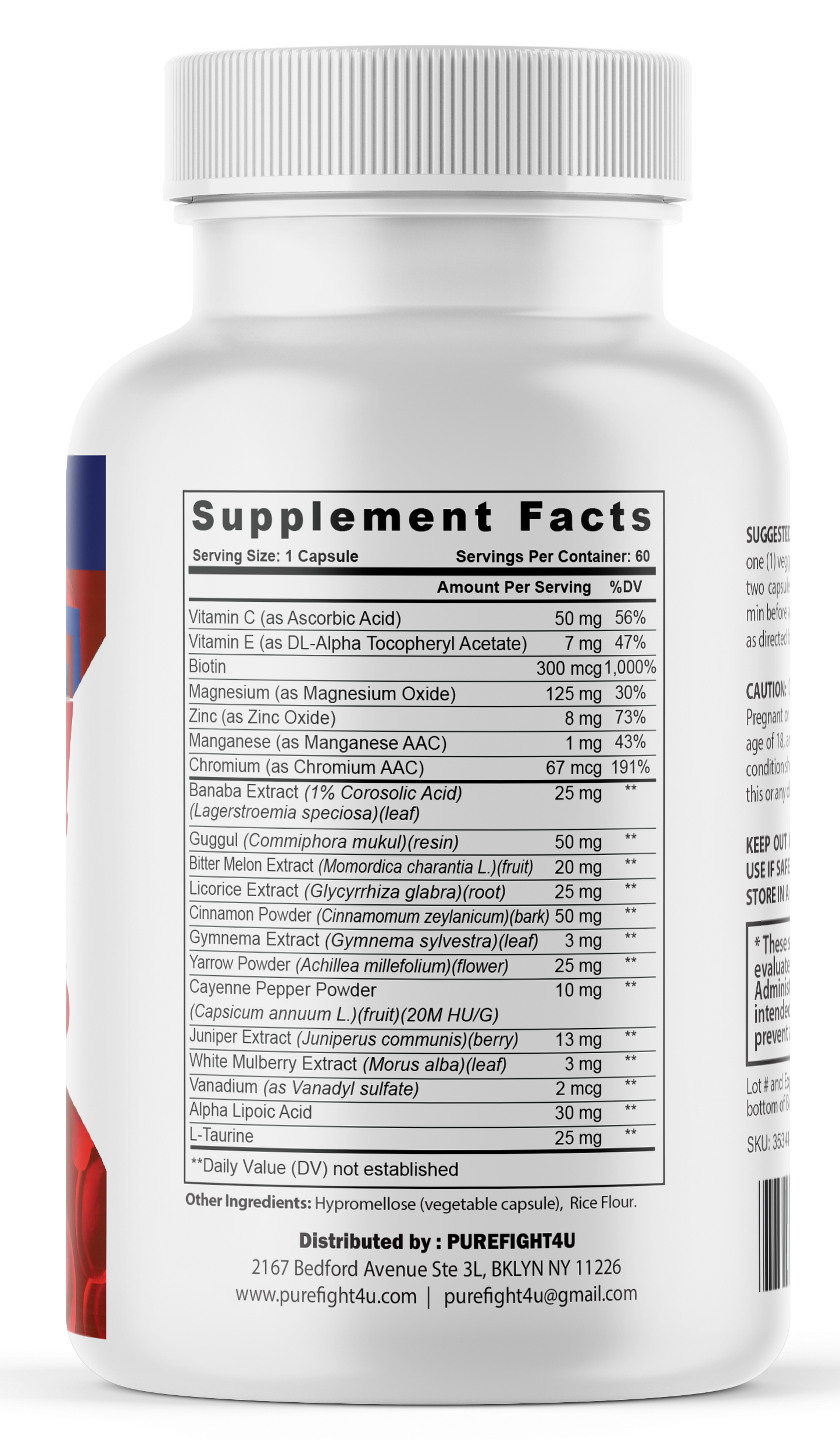 Gluco Defense 7 Natural Blend Glycogen Supplement - 1 Bottles ,60 Capsules