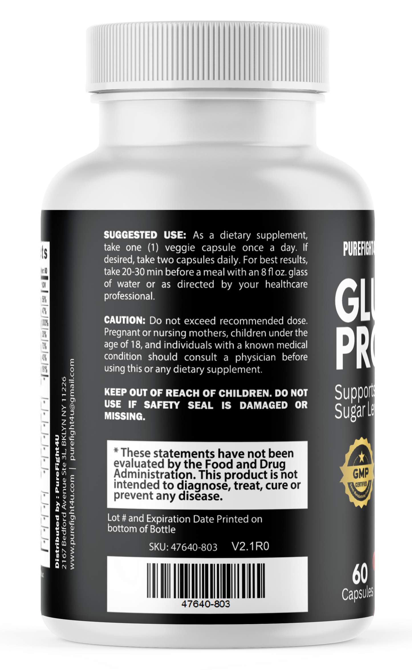 Gluco Proven Blood Sugar & Glucose Support Formula Supplement, 60 Capsules