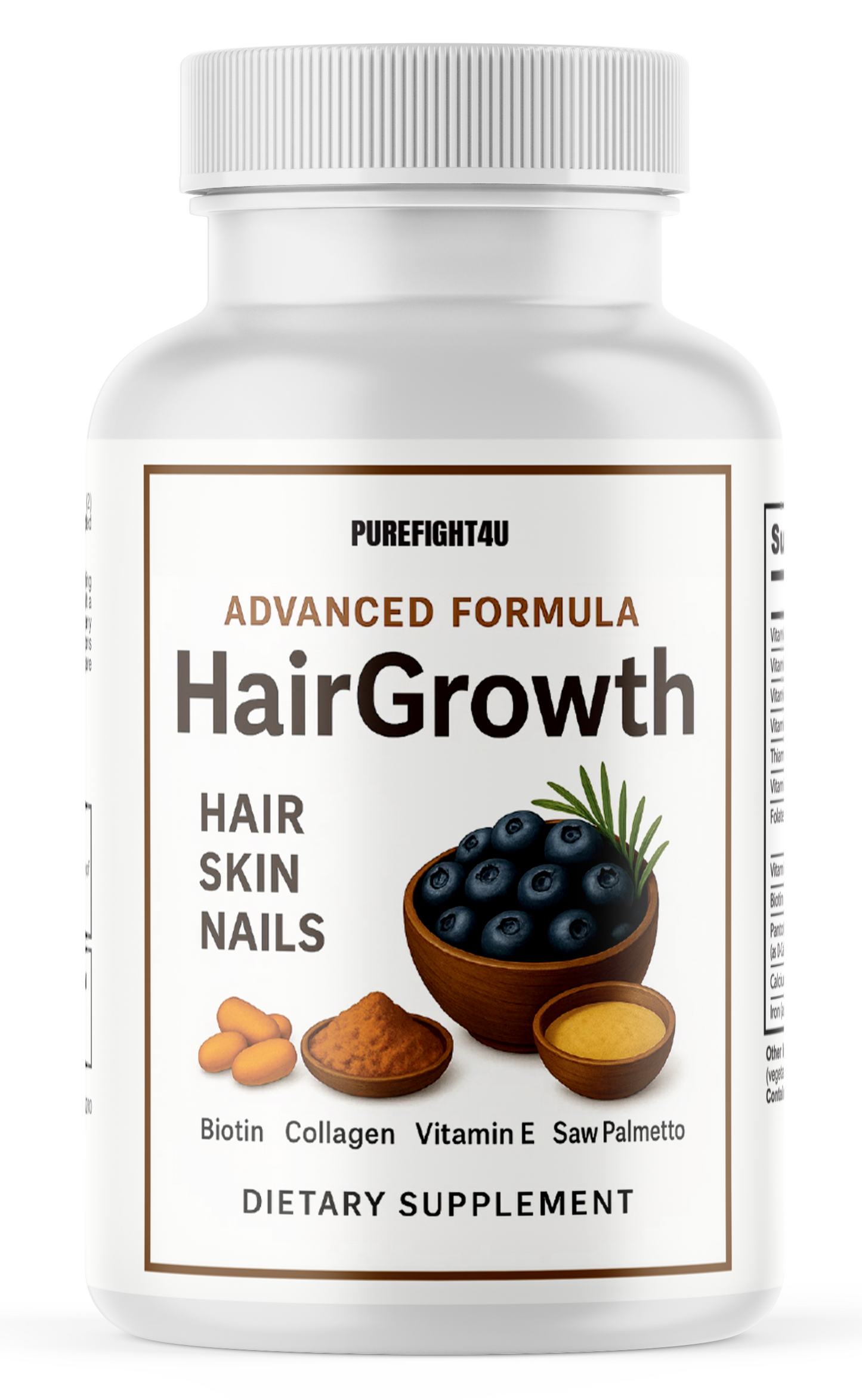 Hair Growth Hair, Skin & Nails Support Nutritional Supplement 60 Capsules