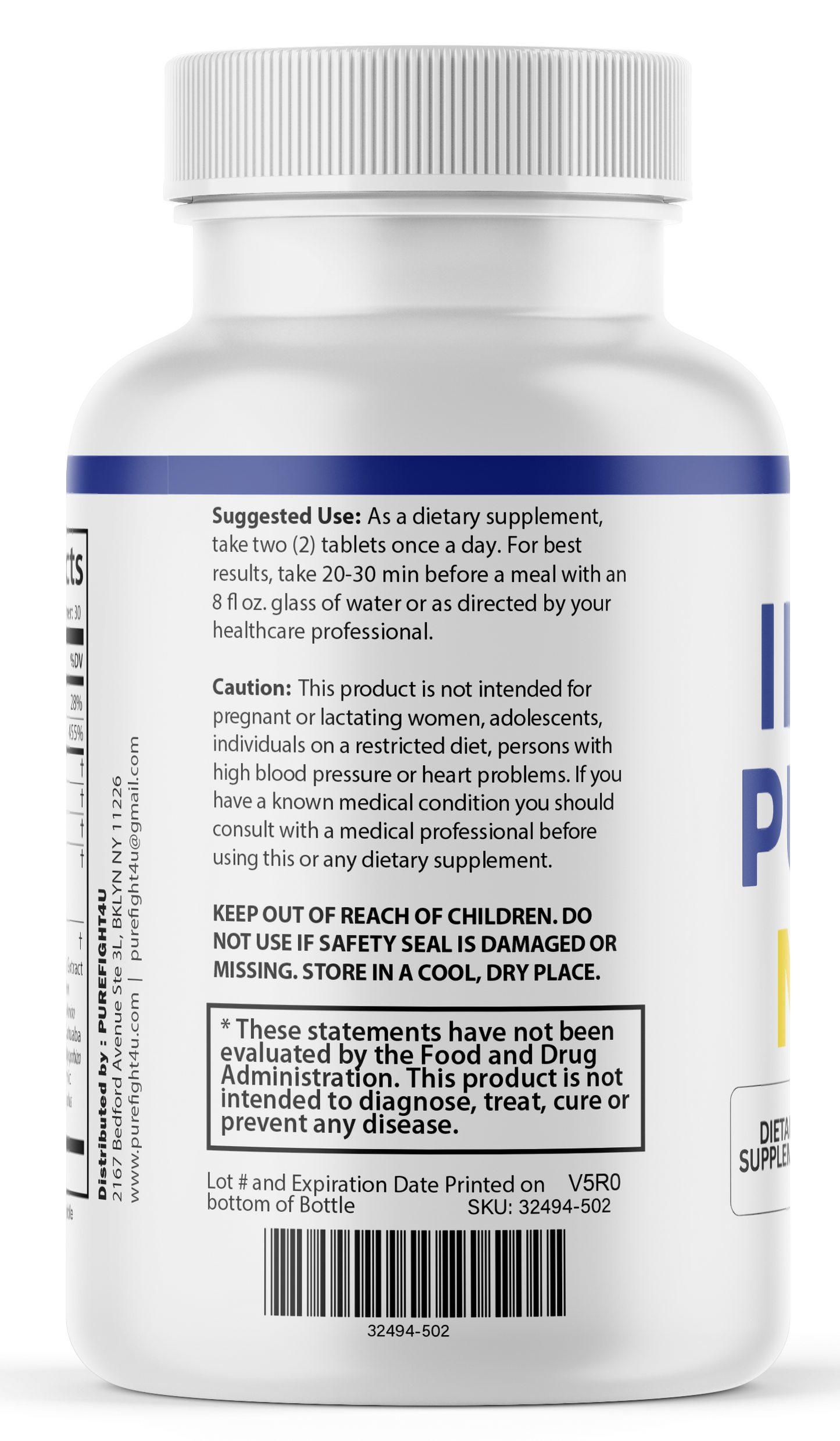 Iron Plus Max Performance Supplement for Energy and Confidence | 60 Tablets