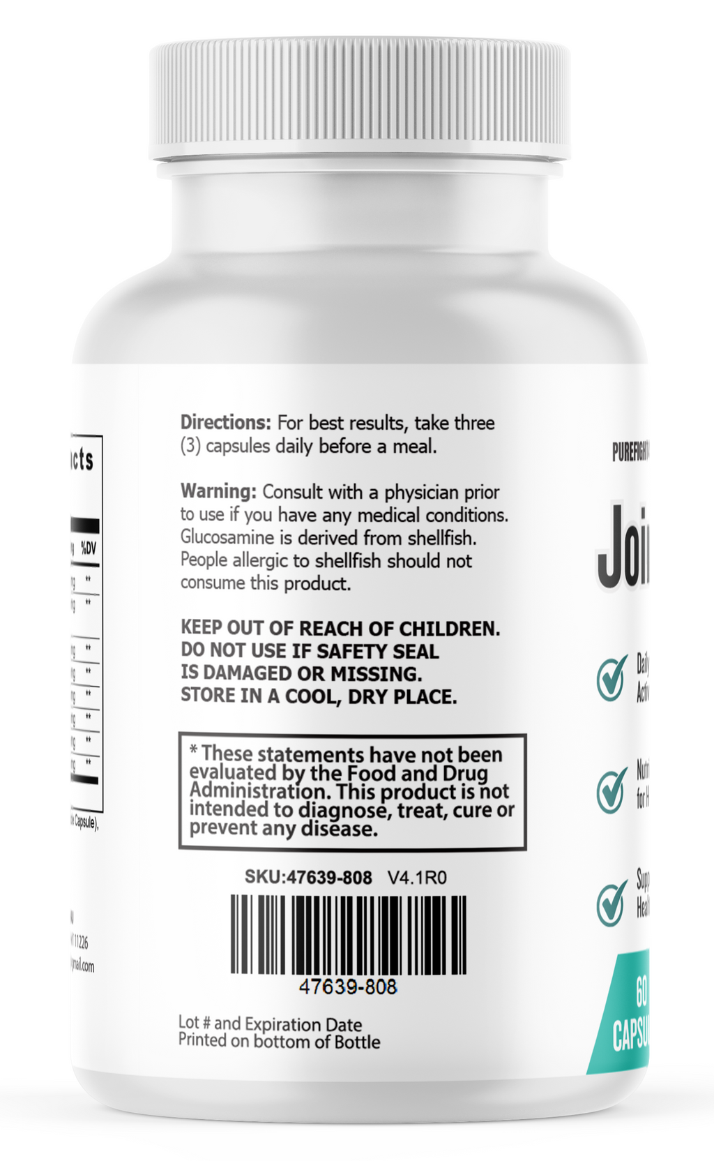 Joint Eternal Daily Support Supplement for Joint Health & Mobility, 60 Capsules