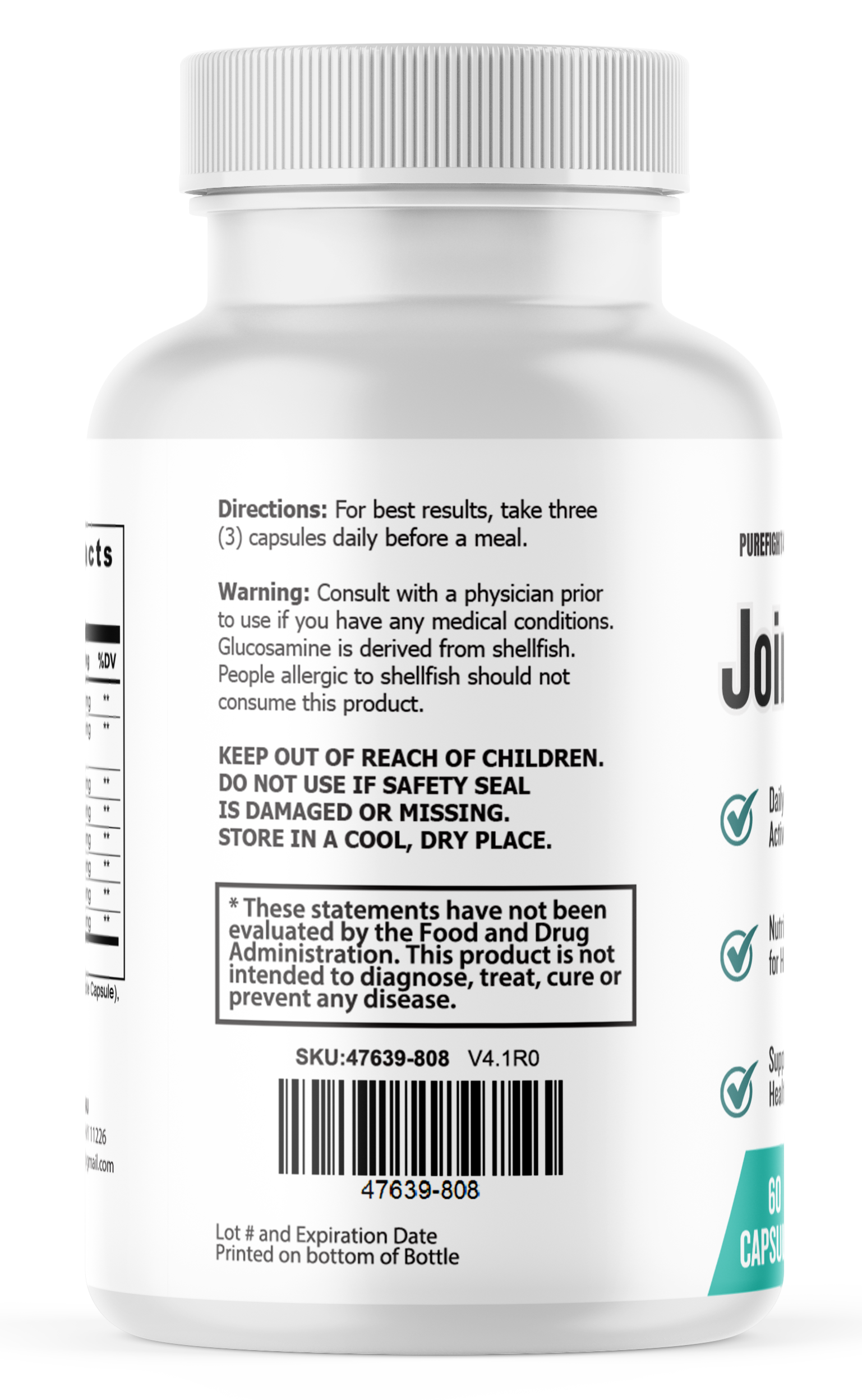 Joint Eternal Daily Support Supplement for Joint Health & Mobility, 60 Capsules