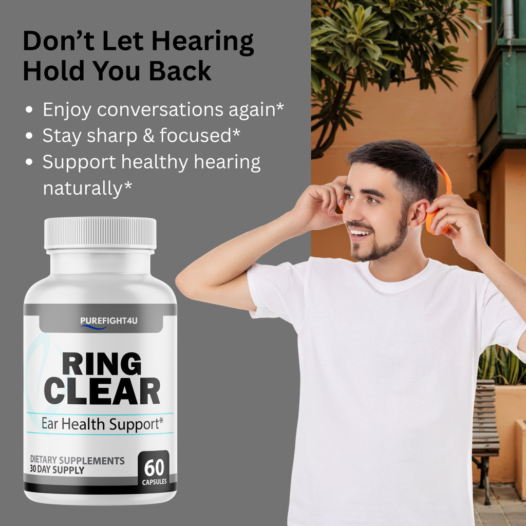 Ring Clear Supplement Ear Health Support & Tinnitus Relief - 2 Bottles