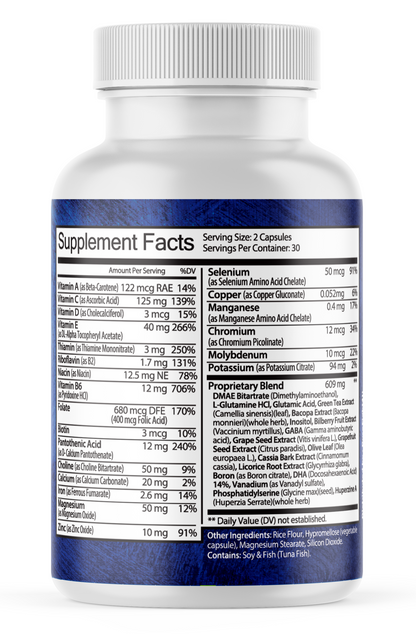 Memoria Nutritional Support Supplement for Memory & Brain Health - 60 Capsules