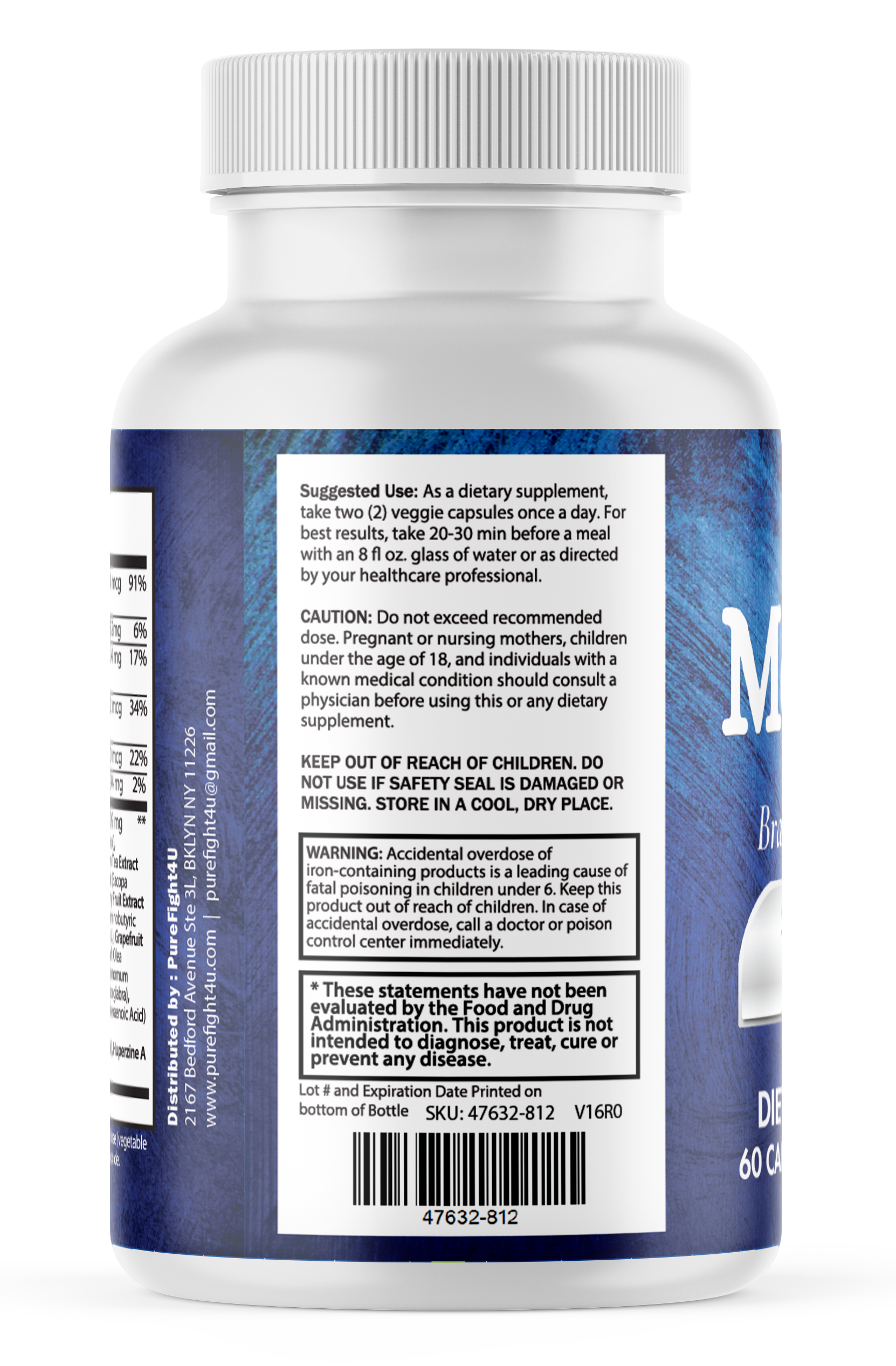 Memoria Brain Wellness Formula for Focus & Cognitive Balance - 60 Capsules