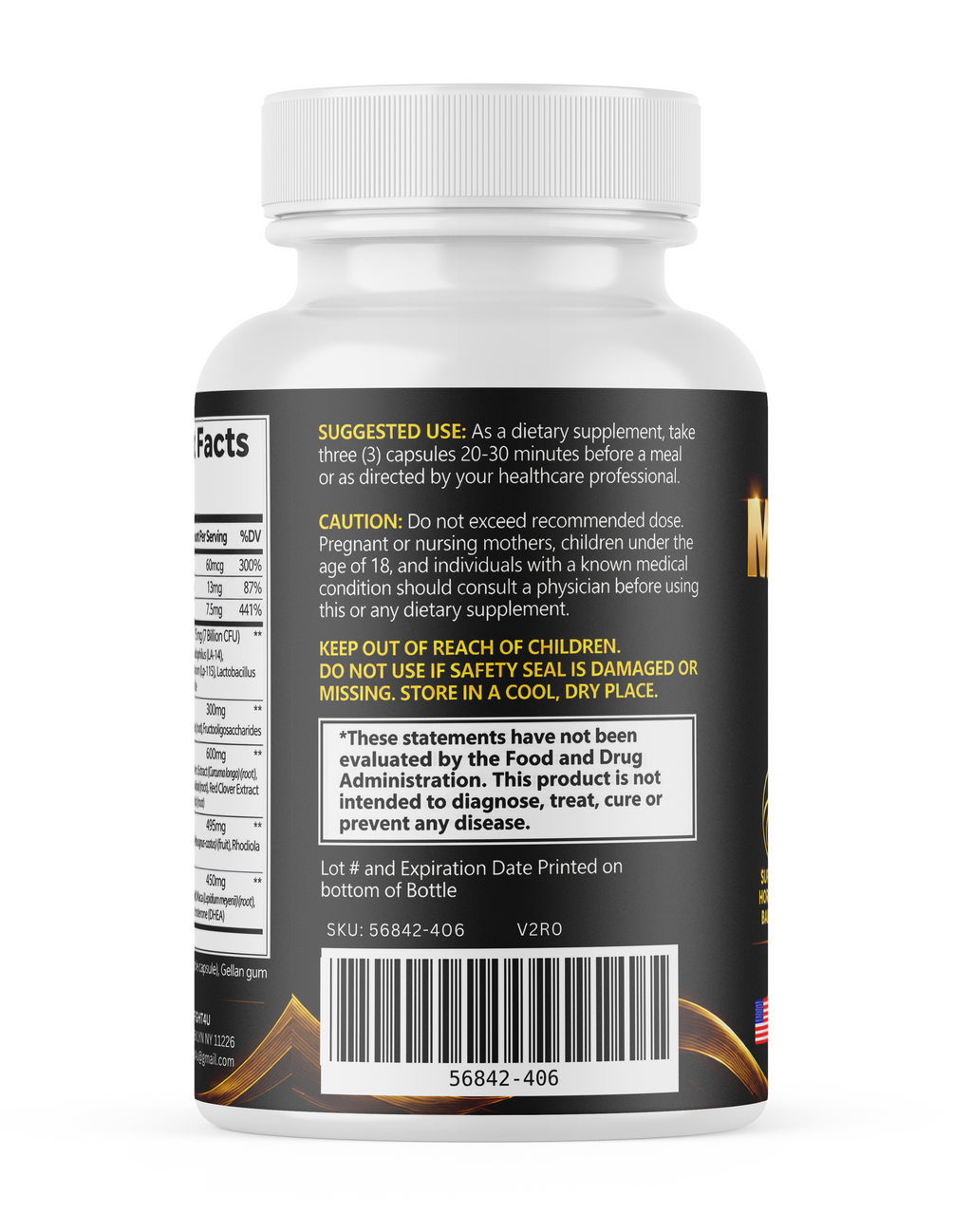 PUREFIGHT4U Menopause Support, Women's Wellness Formula with Probiotics & Botanicals, 90 Capsules