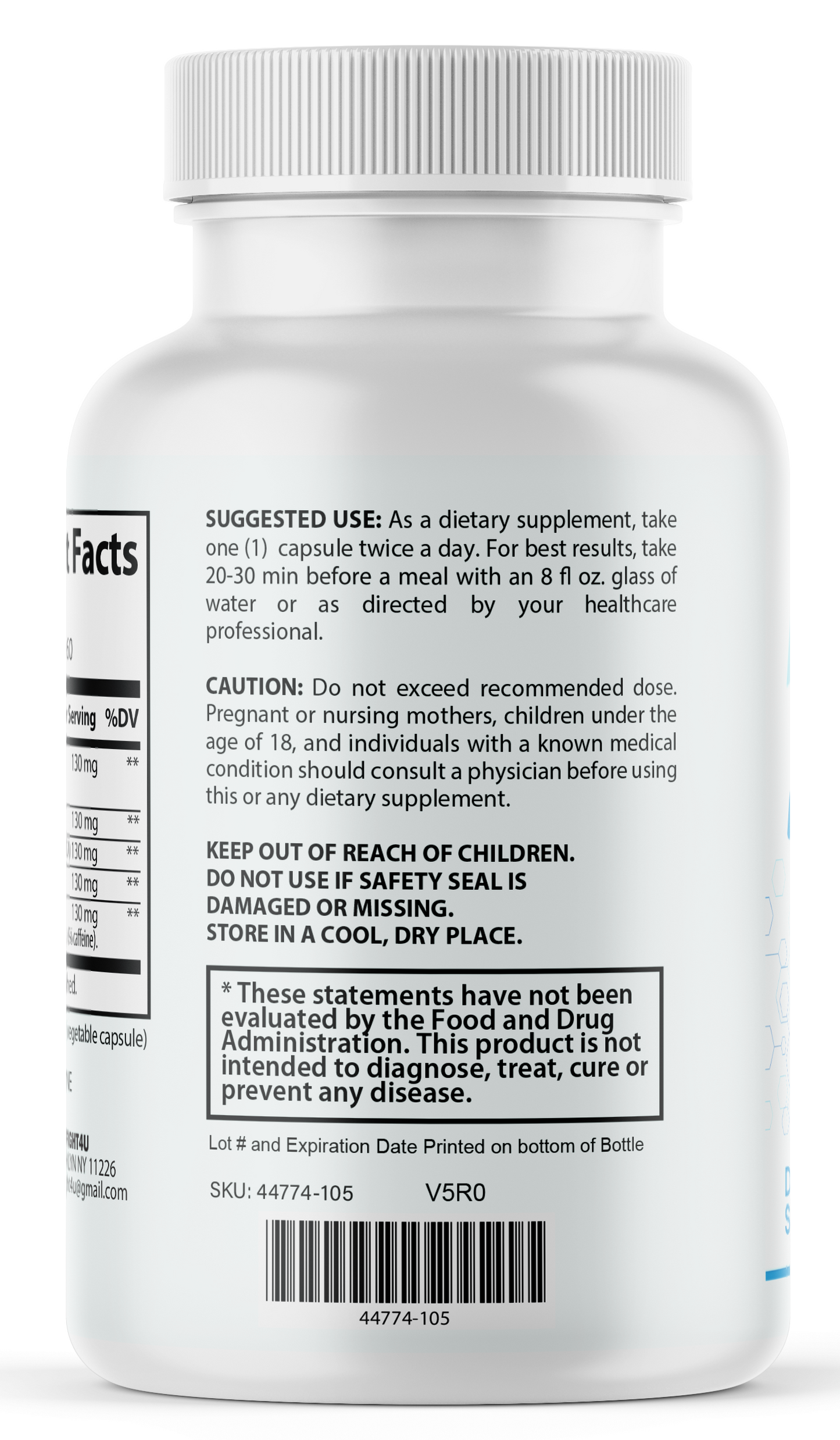 Metabolyn Supplement Weight Loss Support Formula - 60 Capsules