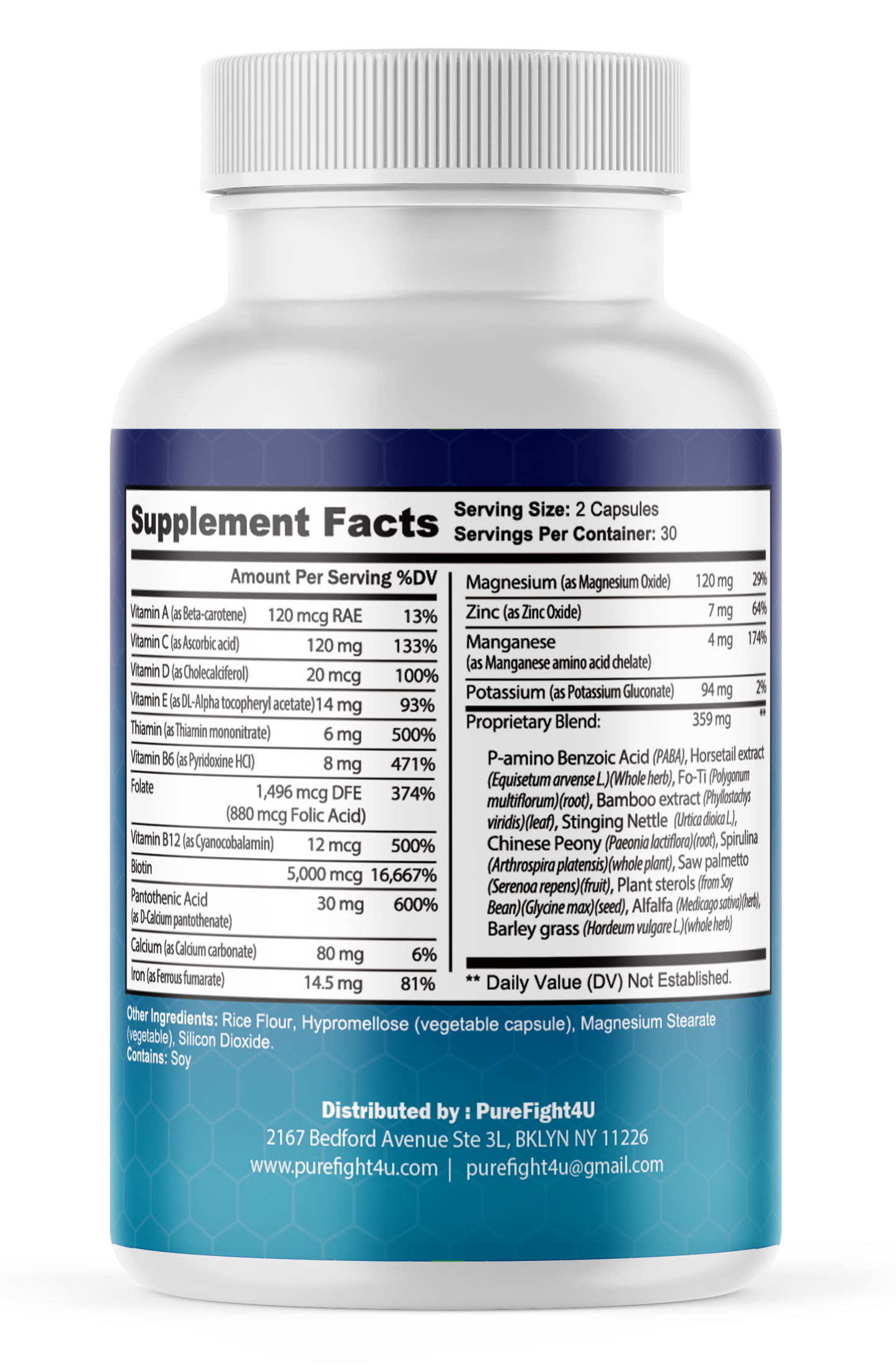 Nano Defense Pro Nutritional Support Supplement for Nail & Skin Wellness 60 Caps