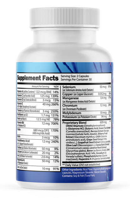 NeuroLux Nutritional Support for Nerve, Mood & Muscle Health - 60 Capsules