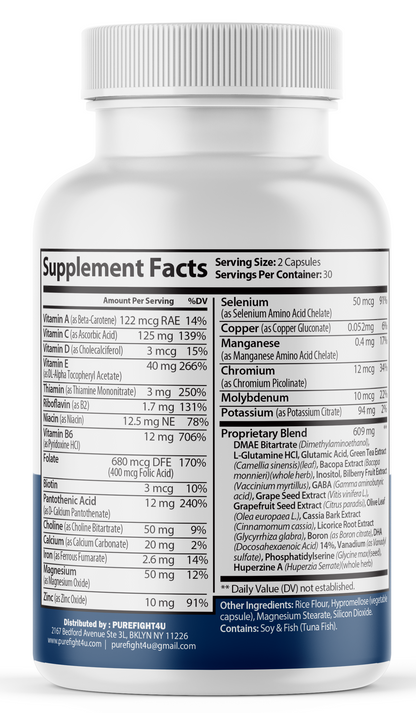 NeuroTech IQ Cognitive Formula Supplement - 60 Capsules