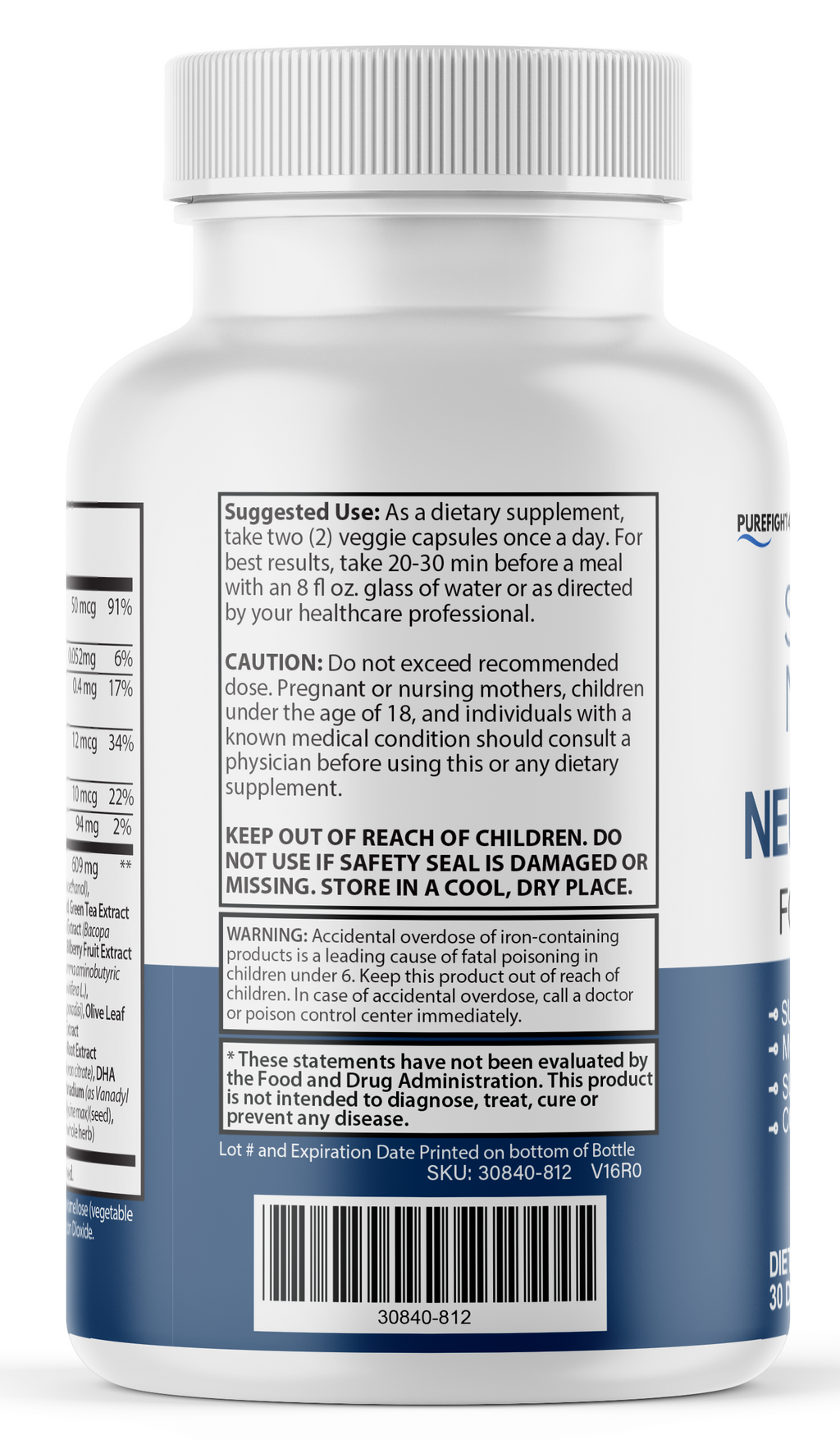 NeuroTech IQ Cognitive Formula Supplement - 2 Bottles 120 Capsules