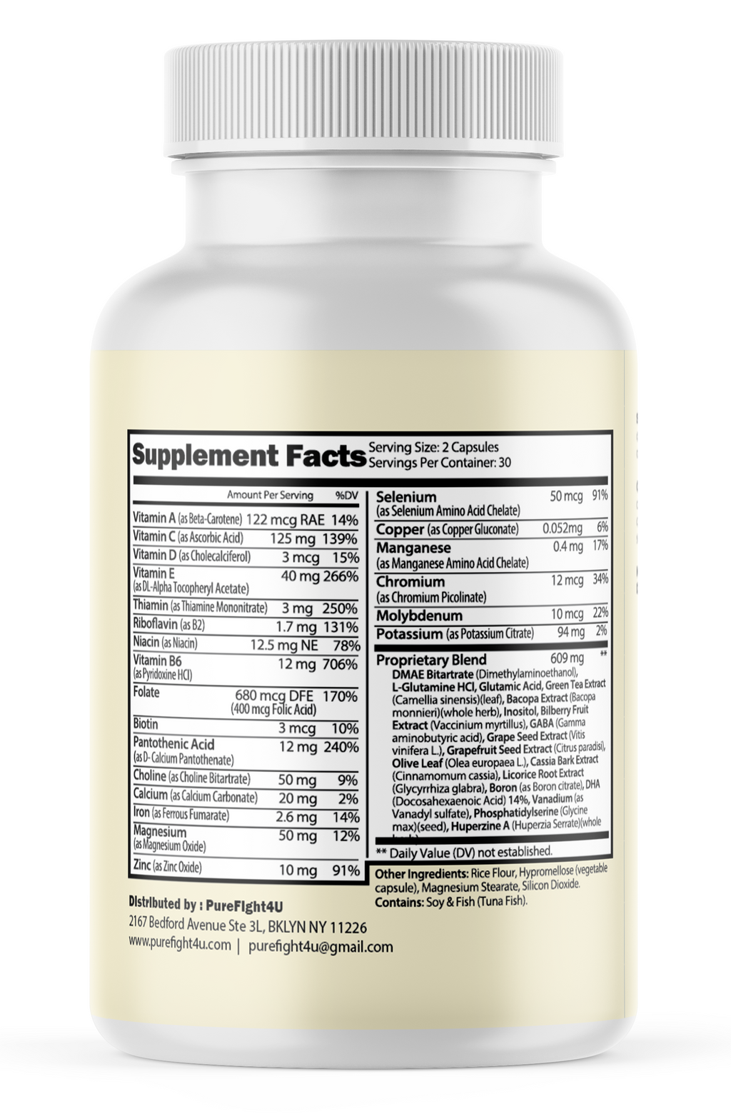 Neurotix Nutritional Supplement Support for Brain Function & Focus - 60 Capsules