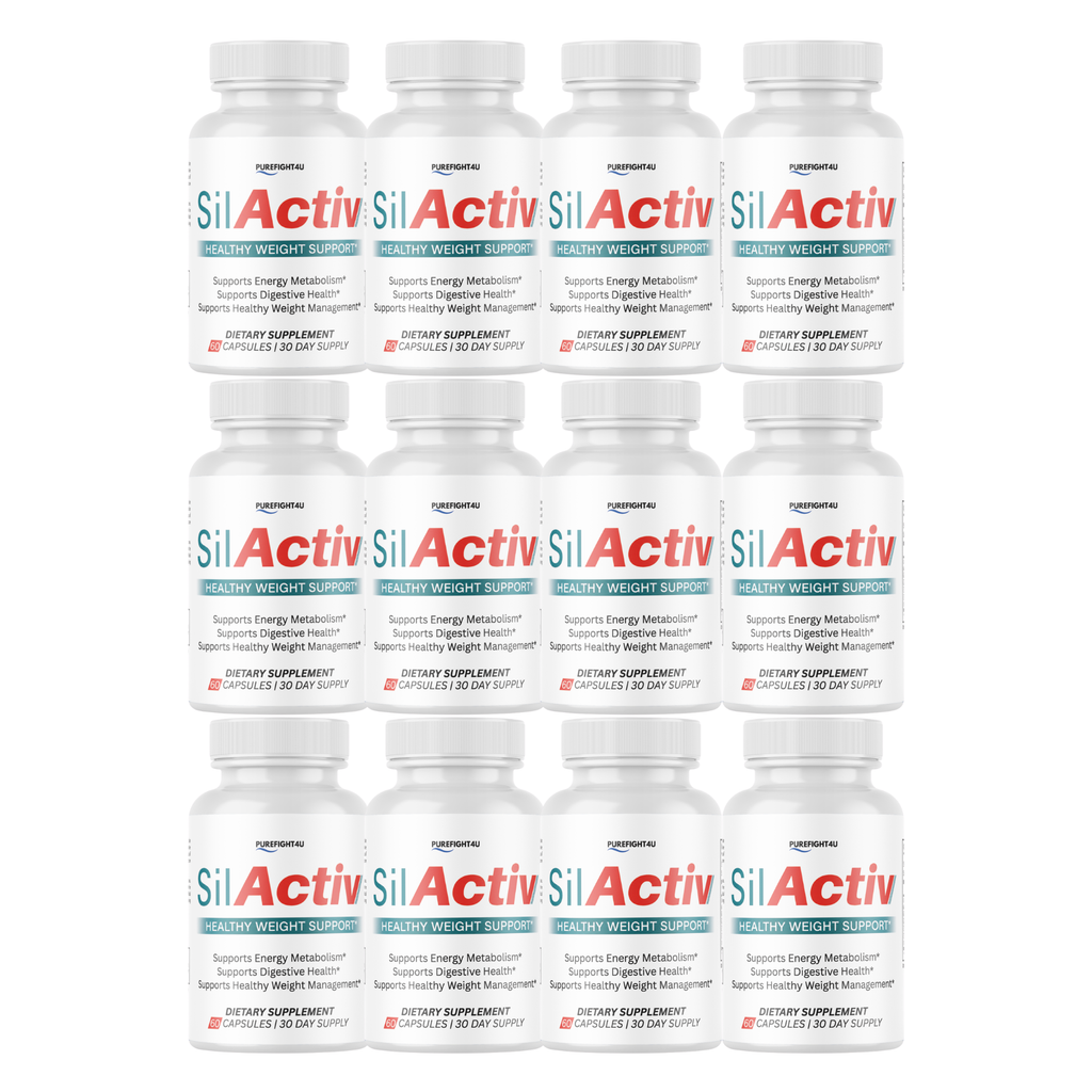 SilActiv Healthy Weight Support | Energy & Digestive Wellness Formula | 60 Capsules - 12 Bottles