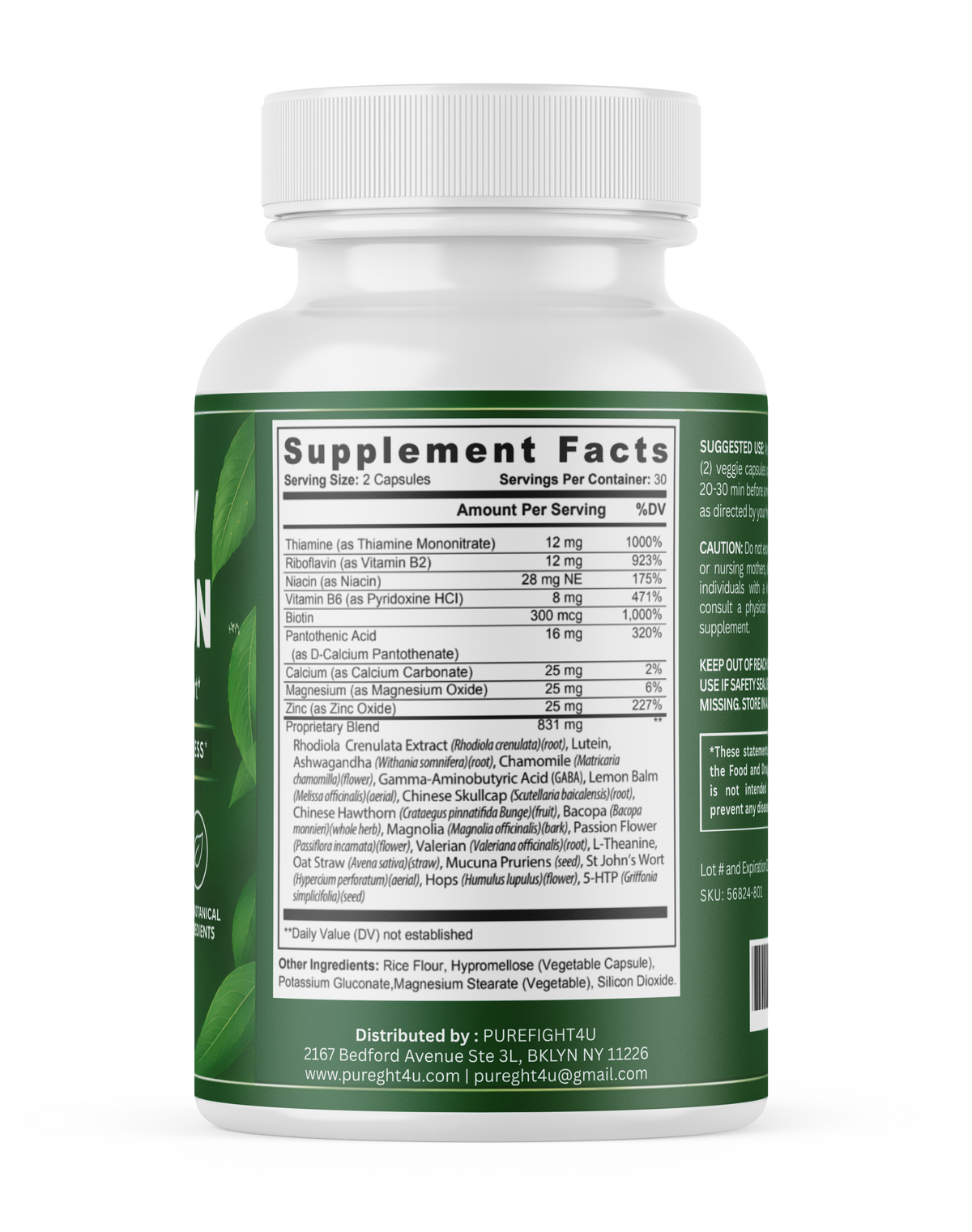 Recovery Foundation, Mood, Energy & Digestive Wellness, Botanical Dietary Supplement, 60 Capsules