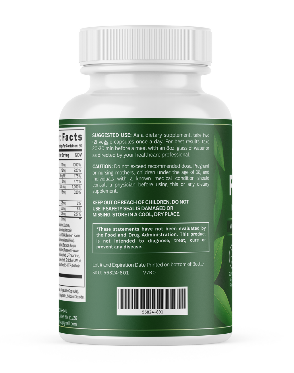 Recovery Foundation, Mood, Energy & Digestive Wellness, Botanical Dietary Supplement, 60 Capsules