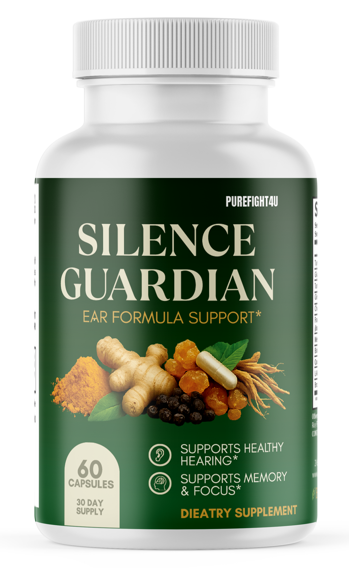 Silence Guard Supplement Helps Ear Wellness & Auditory Balance, 60 Caps