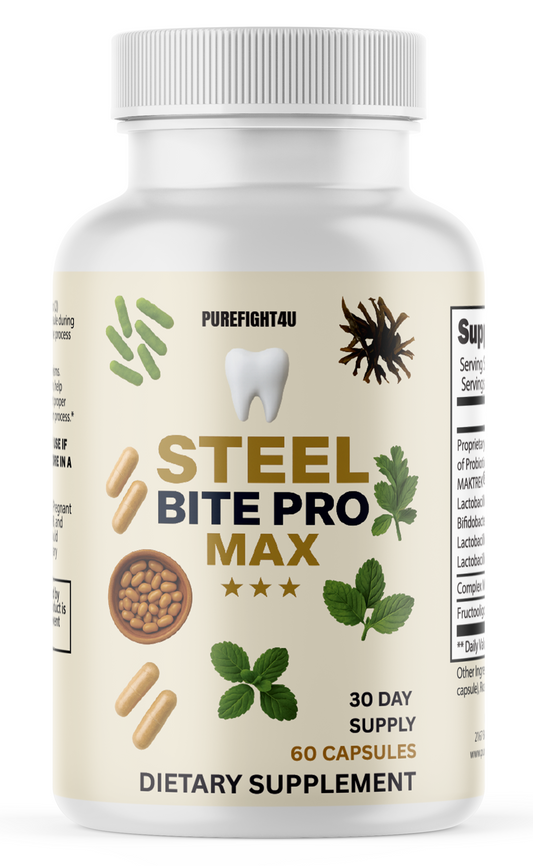 Steel Bite Pro Nutritional Support for Gum & Dental Health Supplement, 60 Caps