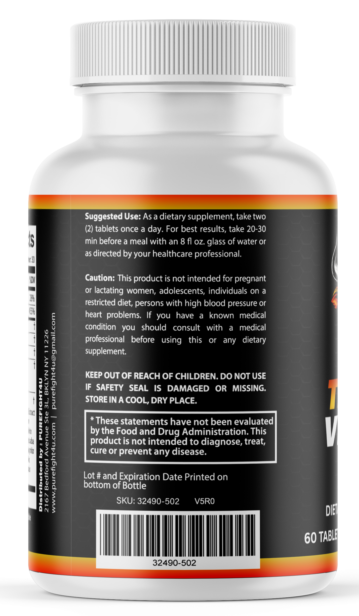 Titan Vigor for Men, Male Energy & Vitality Pills Supplement  - 60 Tablets