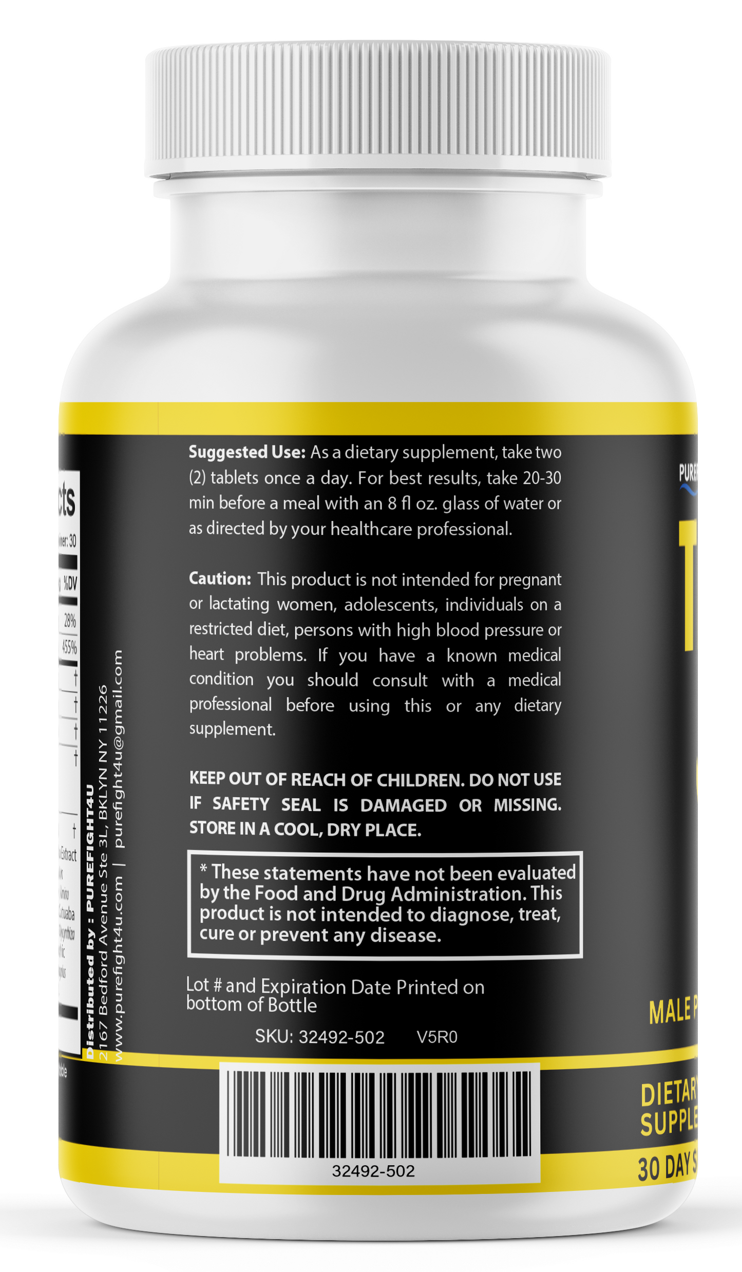 Titanus Black Advancement Natural Supplement for Peak Performance - 60 Tablets