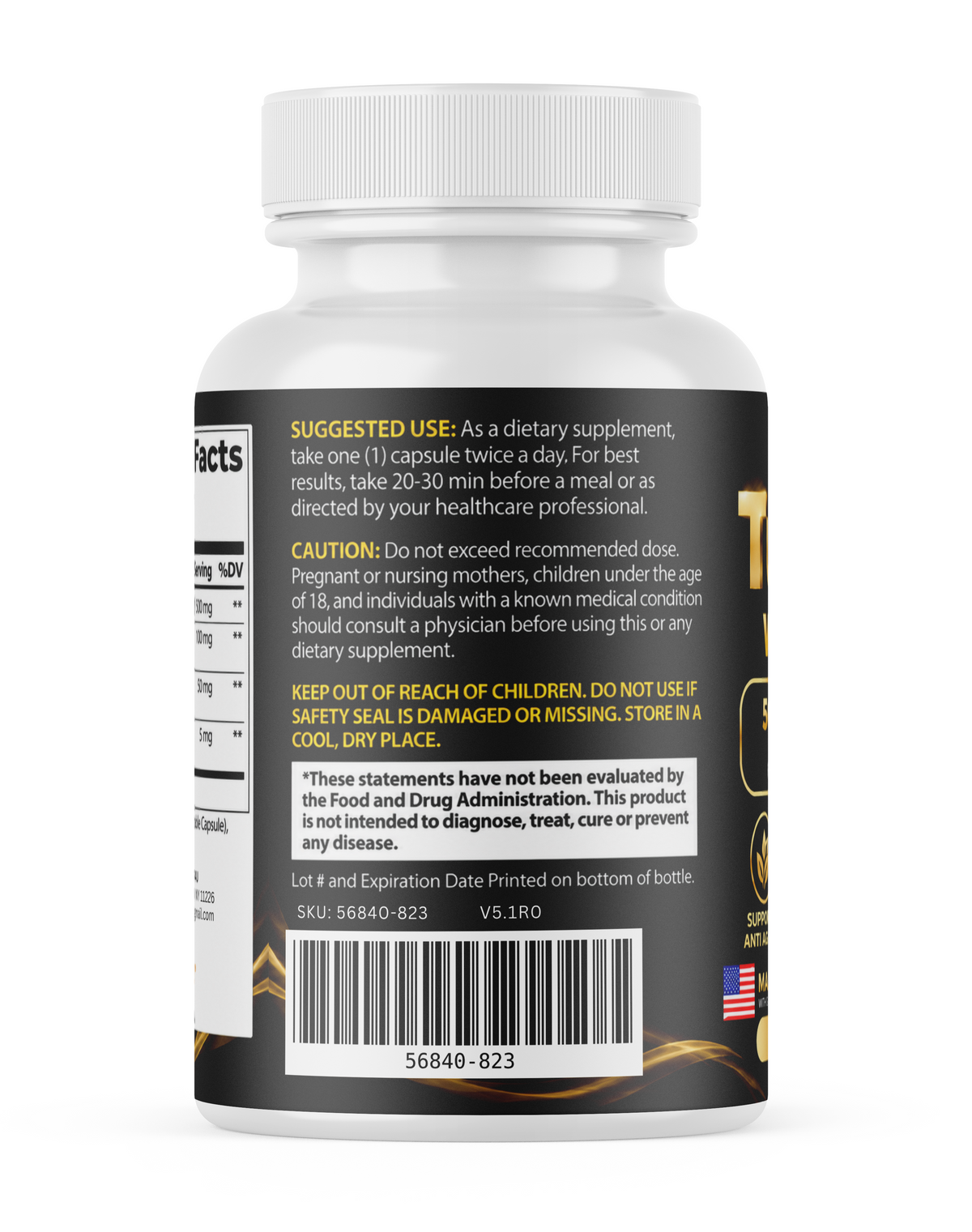 PUREFIGHT4U Turmeric with Ginger, 500 mg Turmeric & 100 mg Ginger Extract, Joint Wellness Support, 60 Capsules