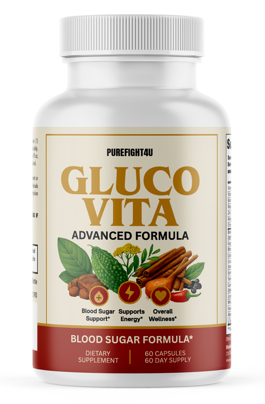 Gluco Vita, Wellness Formula for Blood Sugar Balance, Supplement - 60 Capsules