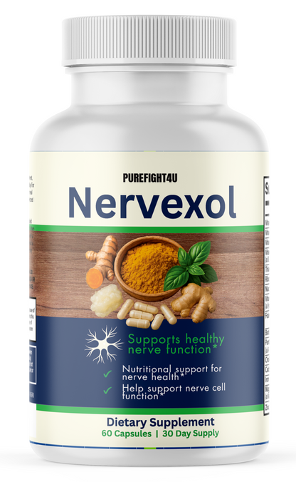 Nervexol Natural Formula for Nerve Function & Calming Support Supplement 60 Caps