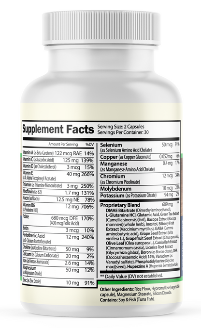 Nervexol Natural Formula for Nerve Function & Calming Support Supplement 60 Caps