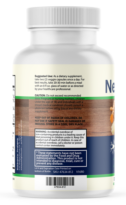 Nervexol Natural Formula for Nerve Function & Calming Support Supplement 60 Caps