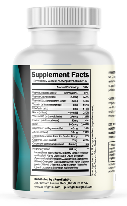 Ocuprime Eye Health Formula for Visual Clarity Support Supplement, 60 Capsules