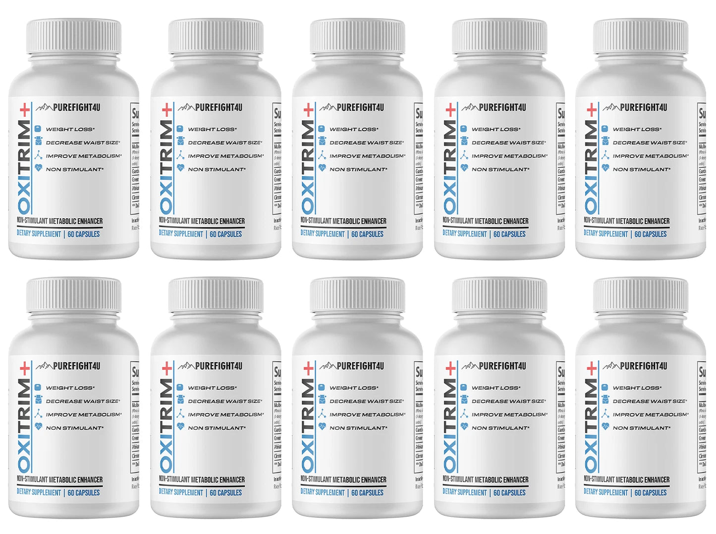 OXITRIM+ Dietary Supplement 10 Bottles 600 Capsules