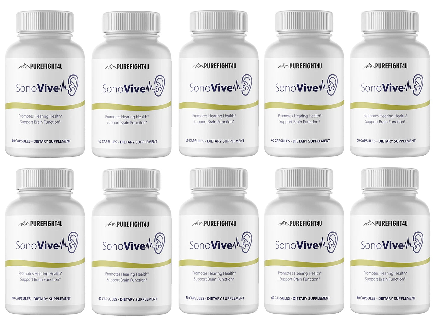Sonovive Capsules Hearing Supplement 10 Bottles 600 Capsules