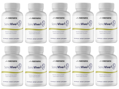 Sonovive Capsules Hearing Supplement 10 Bottles 600 Capsules