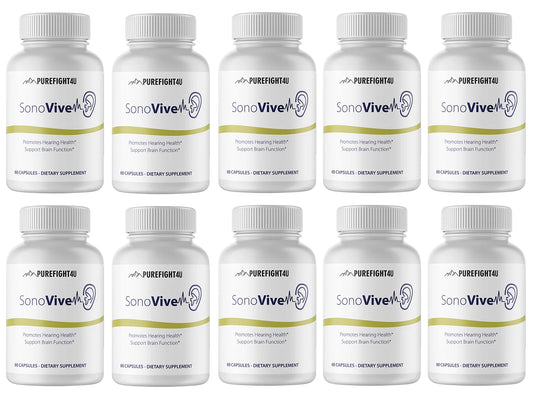 Sonovive Capsules Hearing Supplement 10 Bottles 600 Capsules