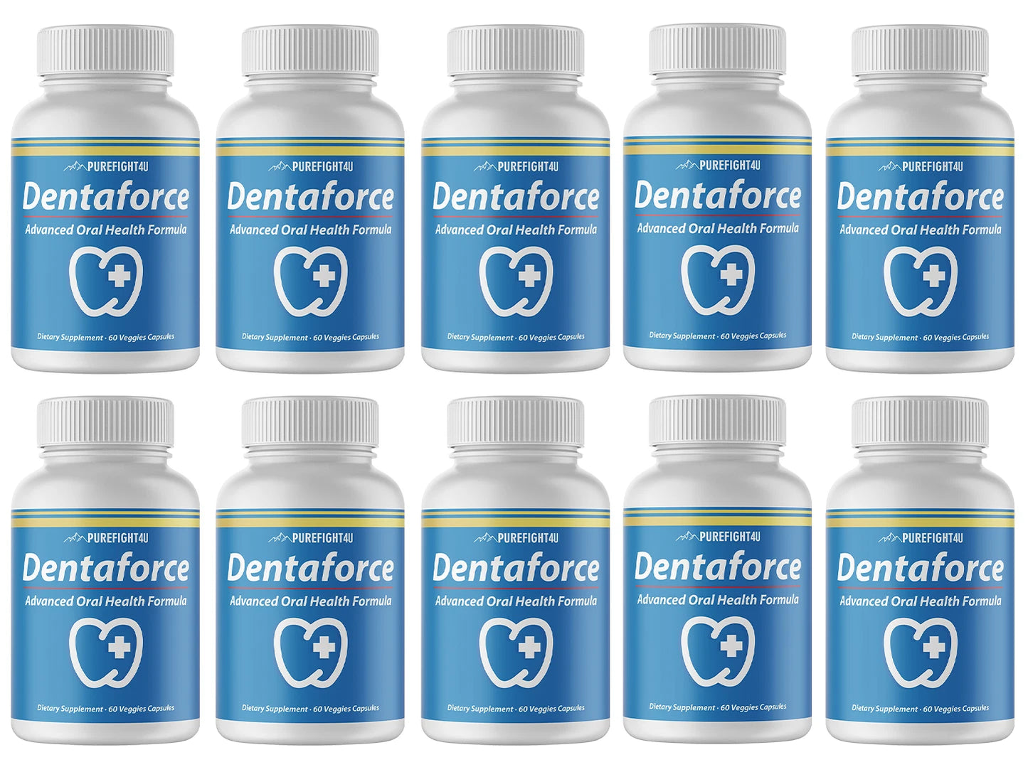 DentaForce Teeth & Gum Supplement - 10 Bottles 600 Capsules
